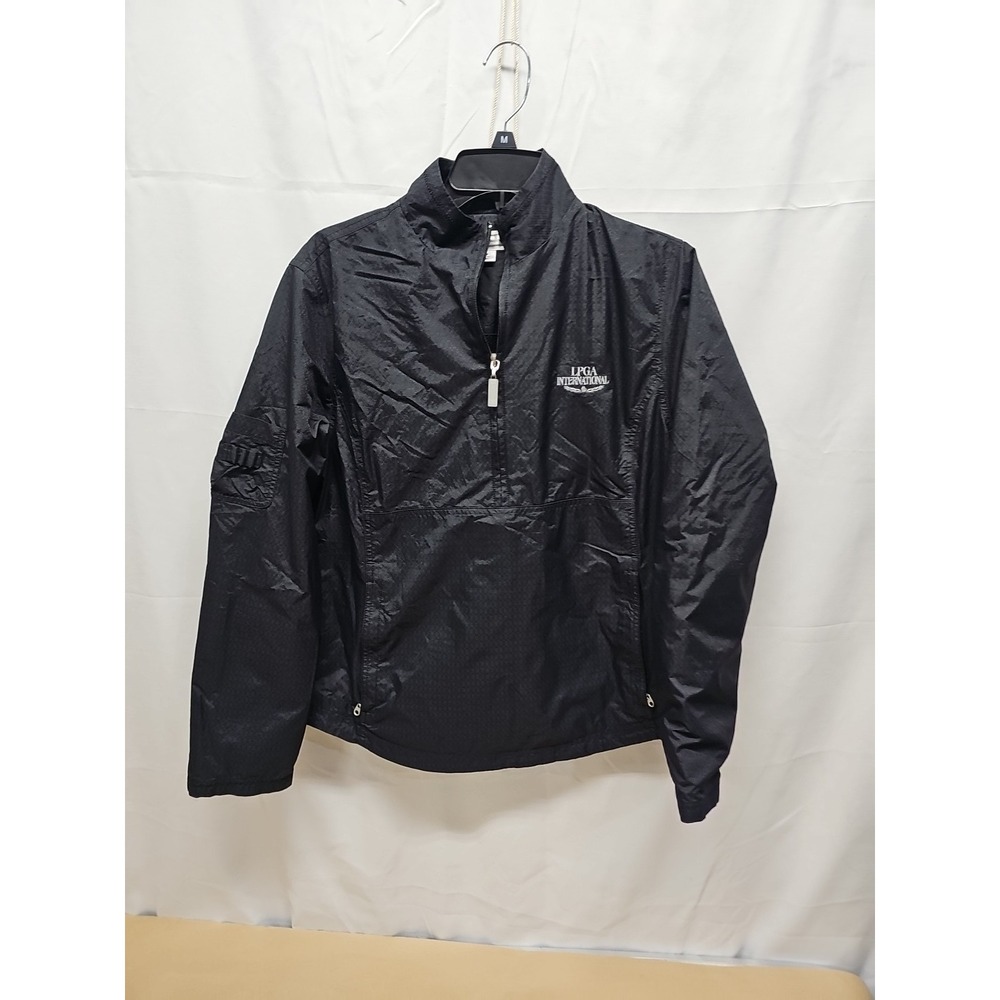 Cutter & Buck Women's Black Half Zip Windbreaker LPGA International Golf Golfer